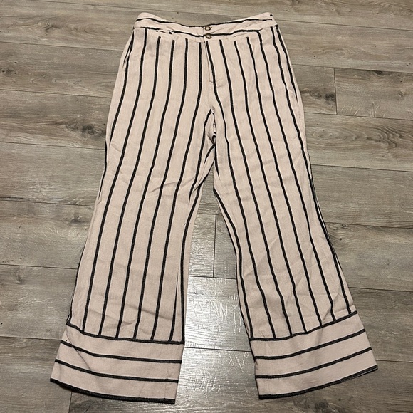 NWT Tahari Black and White Striped Wide Leg Pants - Picture 4 of 14